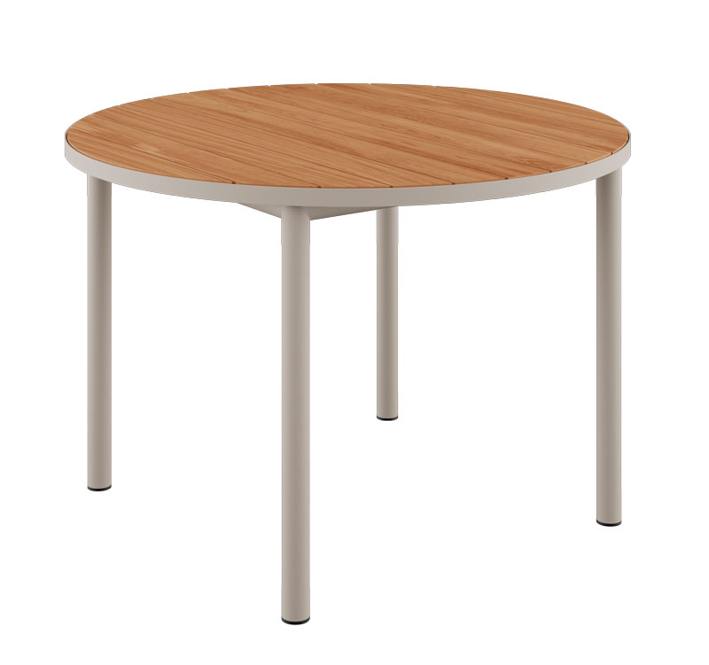 Pyöreä ruokapöytä Kirra 110 cm, Taupe