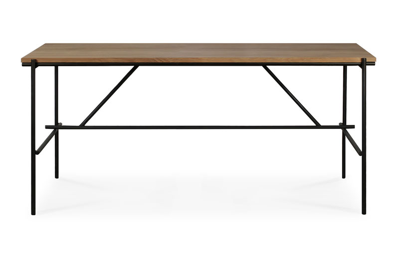 Työpöytä Oscar 160 x 80 cm, tiikki