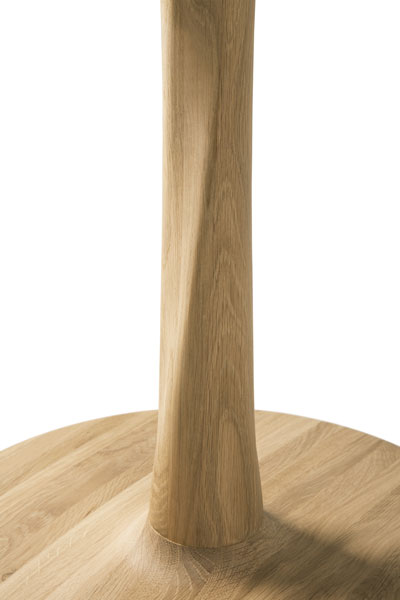 Pyöreä ruokapöytä Torsion 70 cm, tammi, matala 69 cm