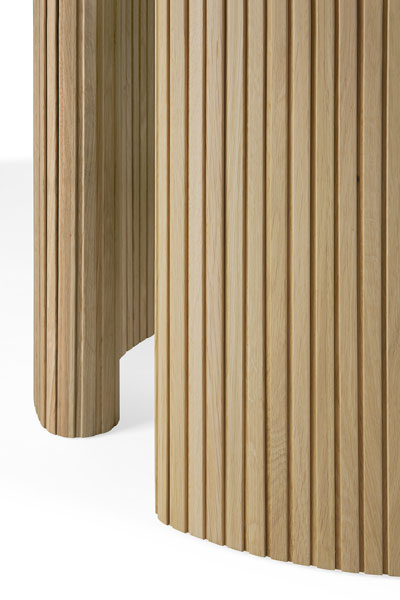 Pyöreä ruokapöytä Roller Max 150 cm, tammi