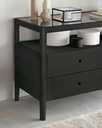 Lipasto Spindle 150 x 56 cm, tammi, musta