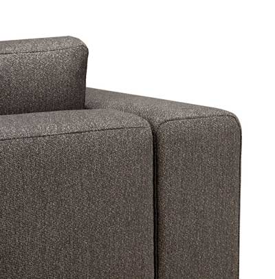 Moduulisohva Mellow, käsinoja oikealla, Granite Eco