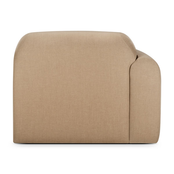 Moduulisohva Bulky, 1:n istuttava, käsinoja oikealla, Light Sepia