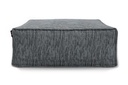 Rahi Silky Square Pouf, Grey