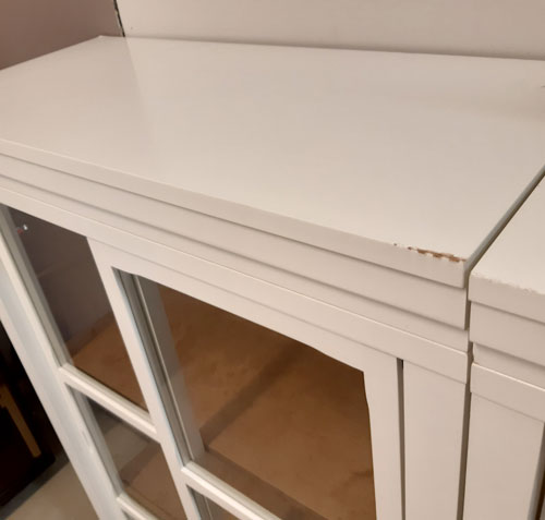 Villinki vitriini, valkoinen-tammi