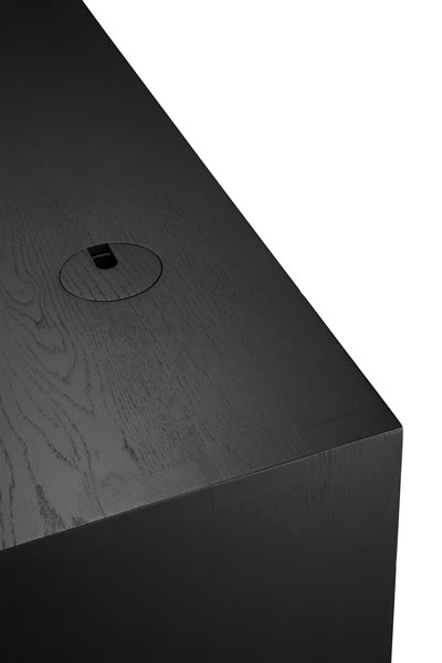 Työpöytä U desk 140 x 70 cm, tammi musta