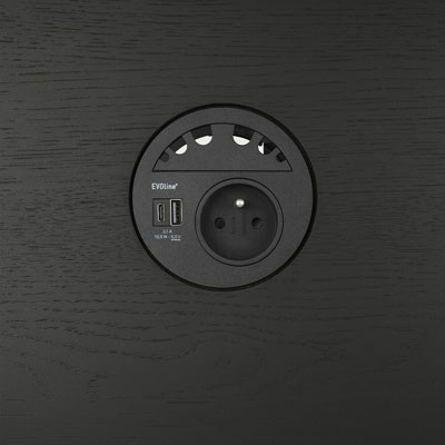 Työpöytä U desk 160 x 80 cm, tammi musta