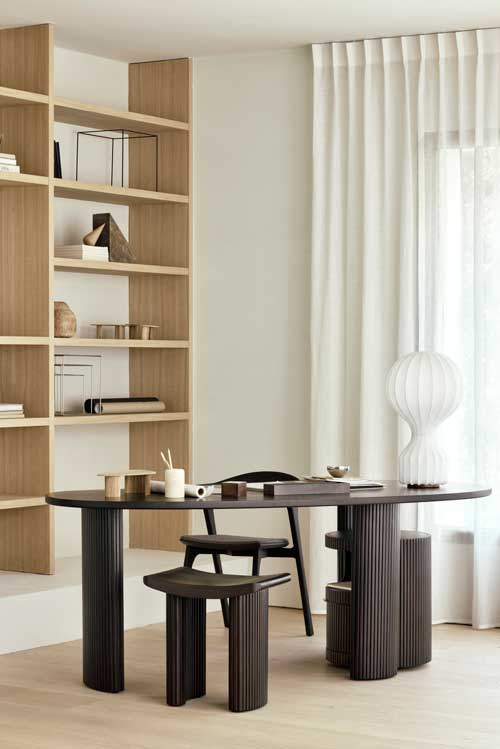 Työpöytä Boomerang 200 x 100 cm, mahonki