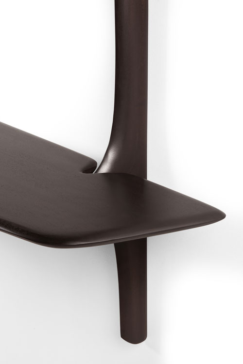 Työtaso Pl seinäkiinnityksellä 140 x 48 cm, mahonki