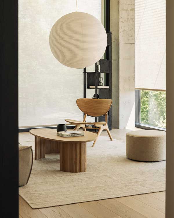 Sohvapöytä Boomerang 126 x 74 cm, tammi