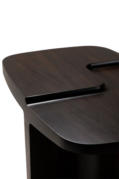 Sivupöytä Brutalist 60 x 40 cm, mahonki