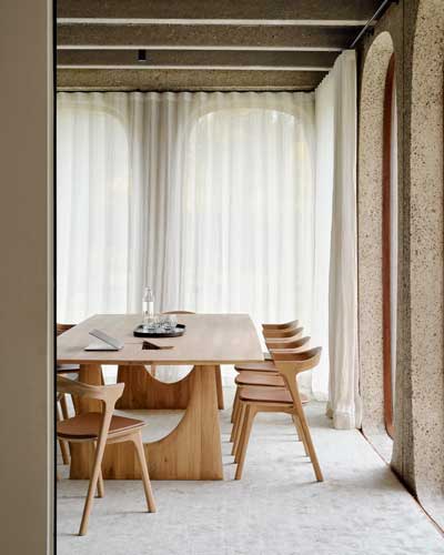 Ruokapöydän tuoli Bok, tammi, nahka Cognac