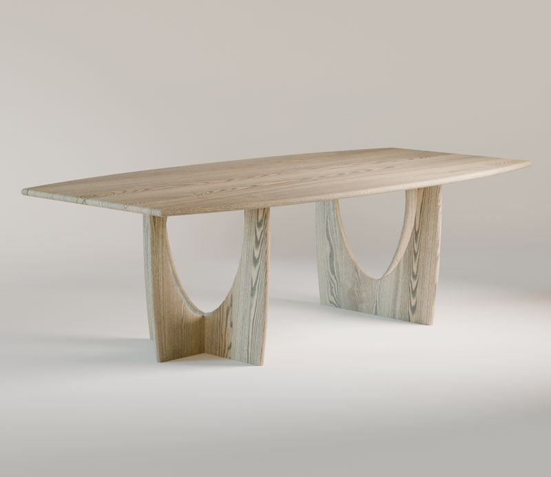 Ruokapöytä Longboat 240 x 120 cm, saarni C20