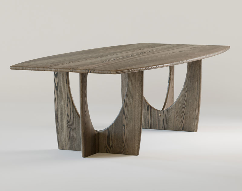 Ruokapöytä Longboat 260 x 120 cm, saarni C11