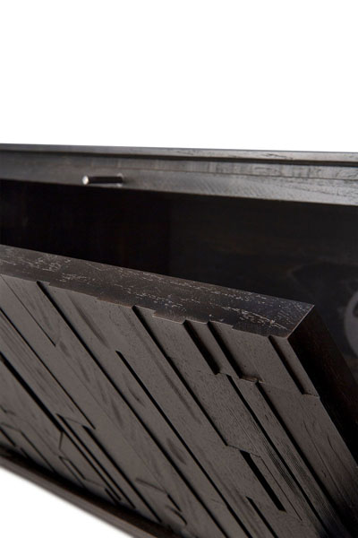 Tv-taso Mosaic 242 x 45 cm, tiikki