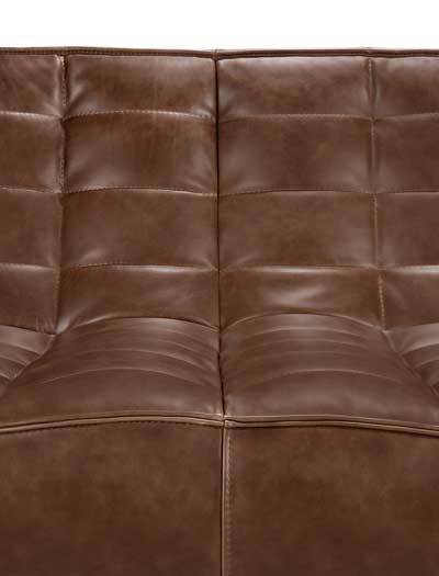 Sohva N701 2:n istuttava, nahka Chestnut