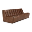 Sohva N701 3:n istuttava, nahka Chestnut