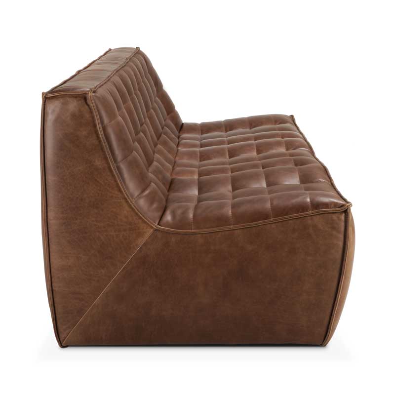 Sohva N701 3:n istuttava, nahka Chestnut