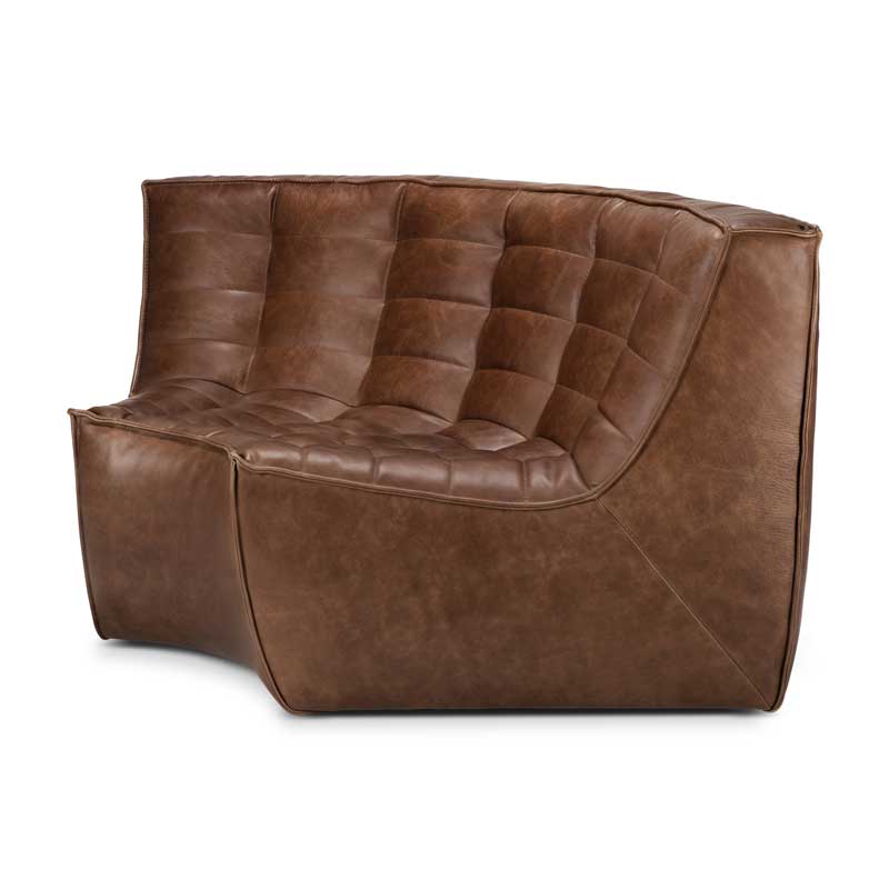 Pyöreä kulmaosa N701, nahka Chestnut