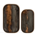 Tarjotin Bronze Organic Glass, rectangular XL