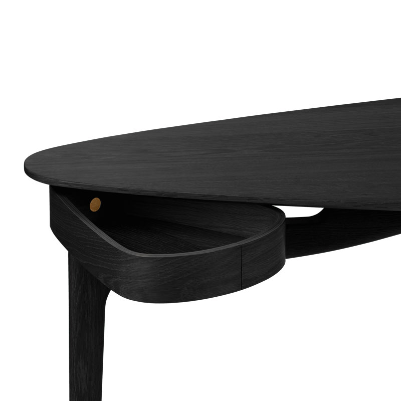 Työpöytä Duende 130 x 67 cm, Black Oak