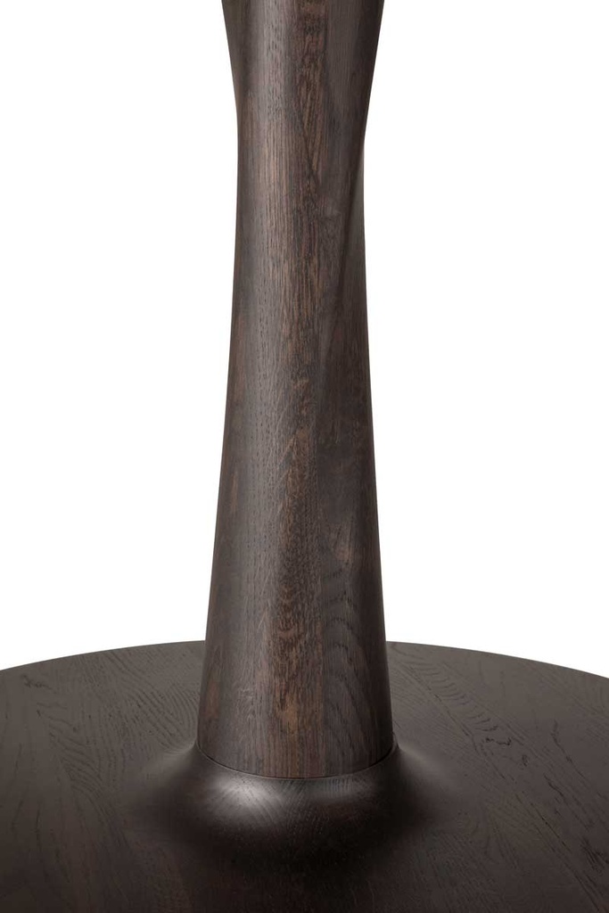 Pyöreä ruokapöytä Torsion 127 cm, tammi, ruskea