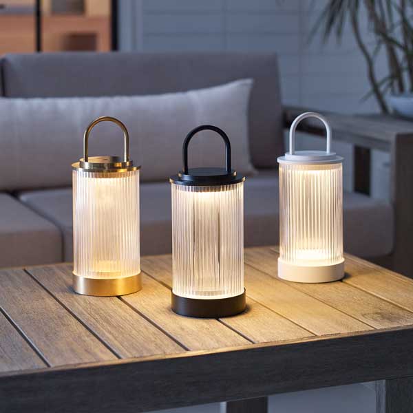 Ladattava pöytävalaisin Tawa, Black, ulkokäyttöön