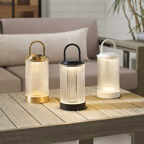 Ladattava pöytävalaisin Tawa, Matte White, ulkokäyttöön