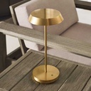 Ladattava pöytävalaisin Tepa, Natural Brass, ulkokäyttöön