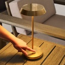 Ladattava pöytävalaisin Tepa, Natural Brass, ulkokäyttöön