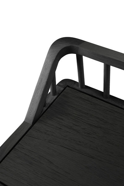 Penkki Spindle 150 x 35 cm, musta