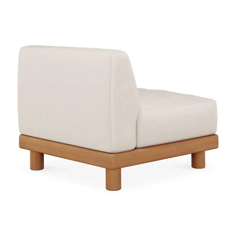 10411_Monocle_outdoor_modular_sofa_1_seater_teak_White_fabric_back_cut_web.webp