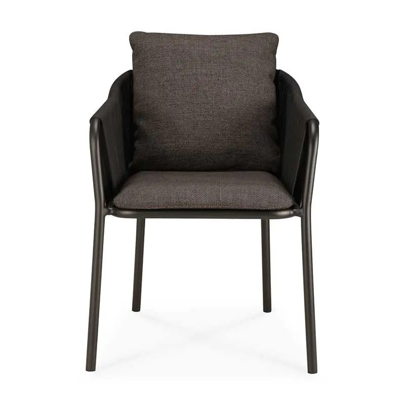 60222_Capitan_outdoor_dining_chair_aluminium_Dark_Bronze_cord_Dark_Brown_fabric_side_cut_WEB.webp