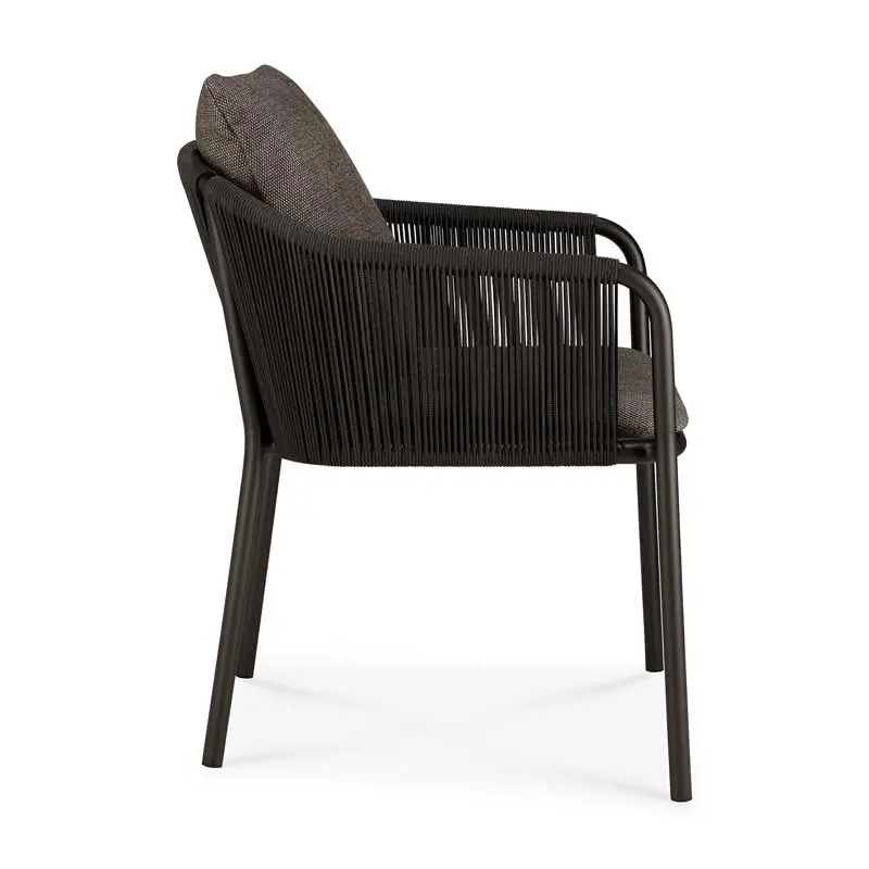 60222_Capitan_outdoor_dining_chair_aluminium_Dark_Bronze_cord_Dark_Brown_fabric_profile_cut_WEB.webp