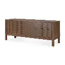 15350_Sono_TV_cupboard_2_doors_1_flip_down_door_1_drawer_varnished_teak_Light_Brown_side_cut_WEB.webp