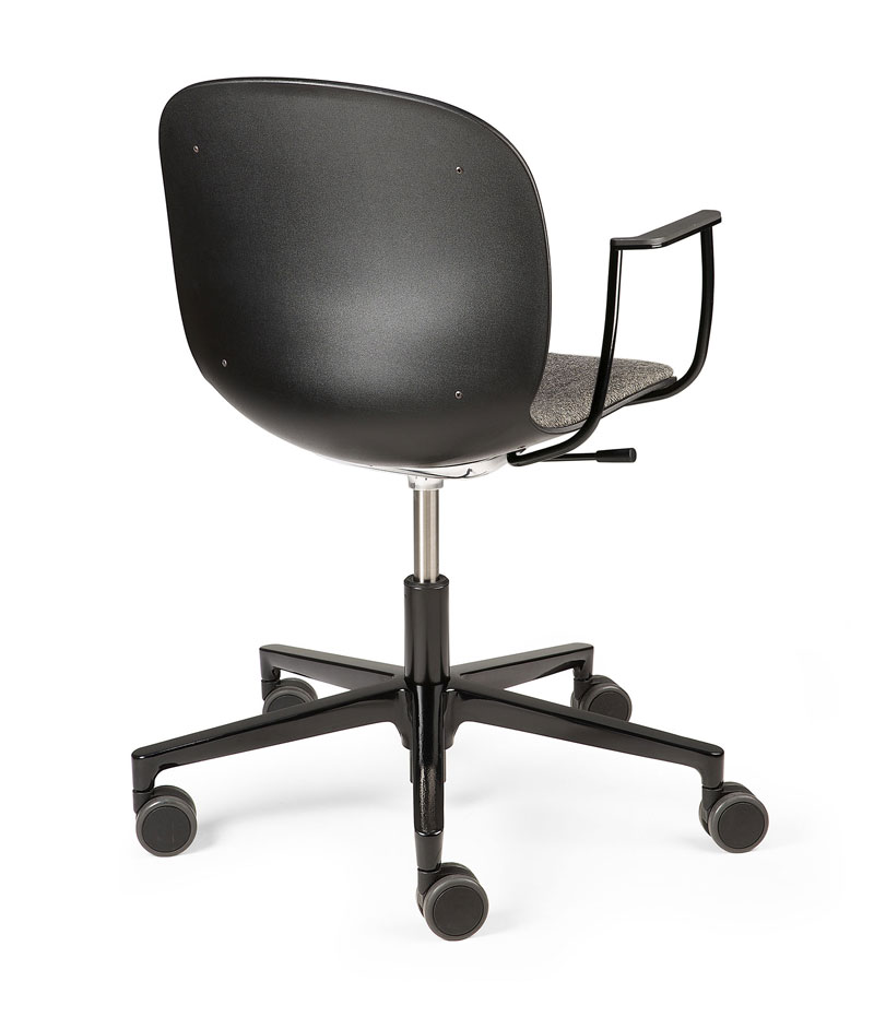 Työtuoli RBM Noor käsinojilla, harmaa