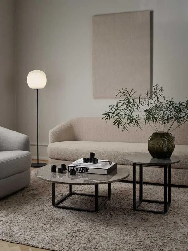 New-Works_Spring_2021_Lantern-Floor-Lamp_Covent-Sofa-Deep_3-Seater_Florence-Coffee-and-Side-Table_Gris-du-Marais.webp