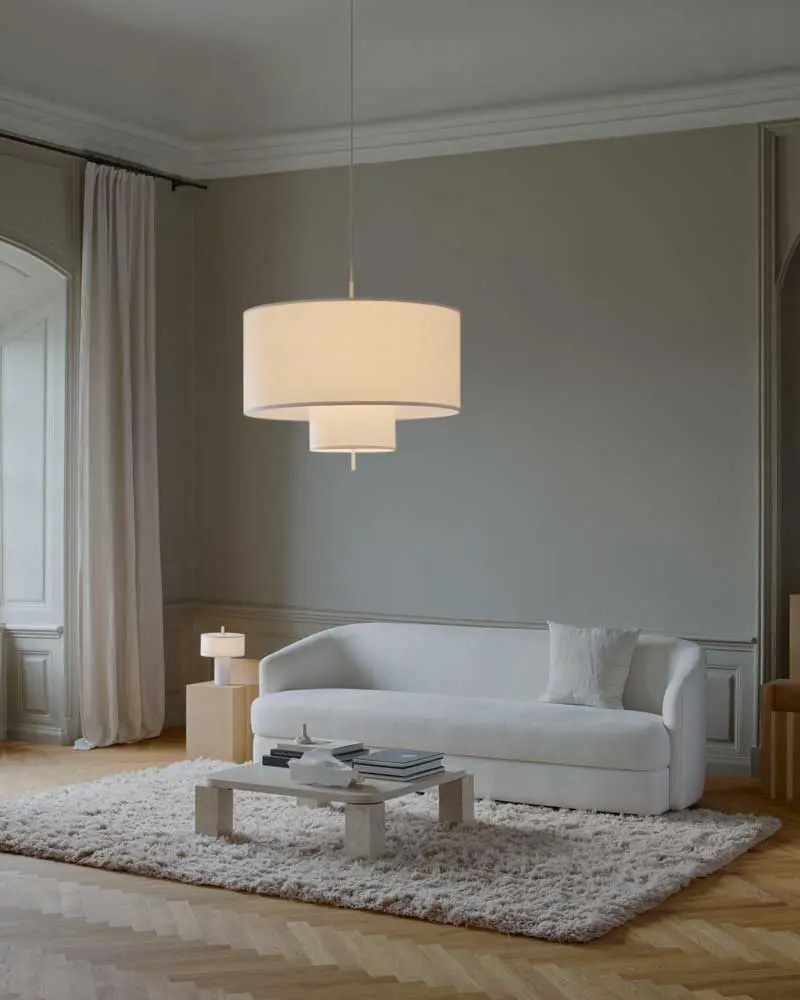 New-Works_Lifestyle_21331_21361_Margin-Pendant-Lamp-90_Margin-Portable-Table-Lamp_White-Canvas_1.webp