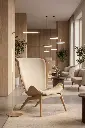 UMAGE_lifestyle_The-Reader_oak_white-sands_Asteria_micro_pendant-lamp_anthracite-grey_brass_Omni_floor-lamp_brass.webp