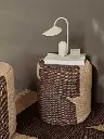 fermLIVING_SS24_ArumPortableLamp_Cashmere_1104269285_ForeneCylinderPouf_TanChocolate_1104268932_RippleLowGlasses_Frosted_1104269324_1.webp