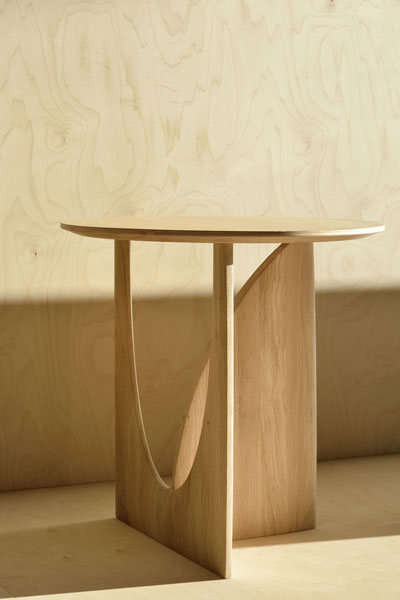 Sivupöytä Oak Geometric 51 cm, tammi
