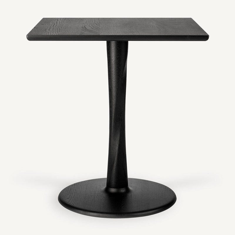 Torsion-ruokapöytä, musta, 70x70cm