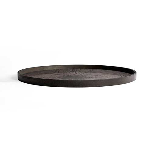 Black Slice wooden -tarjotin, pyöreä, X