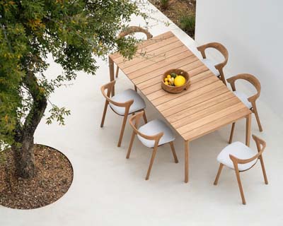 Istuintyyny Bok Outdoor tuoliiin, Off White