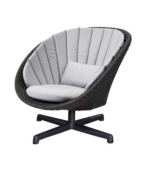 Pehmusteet Peacock-tuoliin, Light Grey