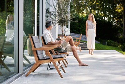 Lepotuoli Flip, tiikki