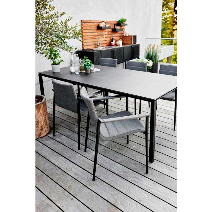 Ruokapöydän tuoli Core käsinojilla, AirTouch, Grey