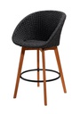 Baarituoli Peacock, Dark Grey