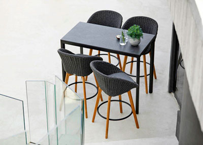 Baarituoli Peacock, Dark Grey