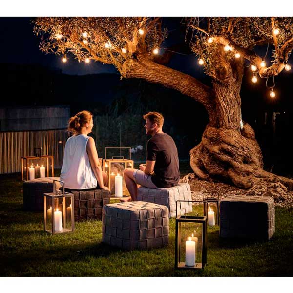 Rahi Cube 48 x 48 cm, Light Grey